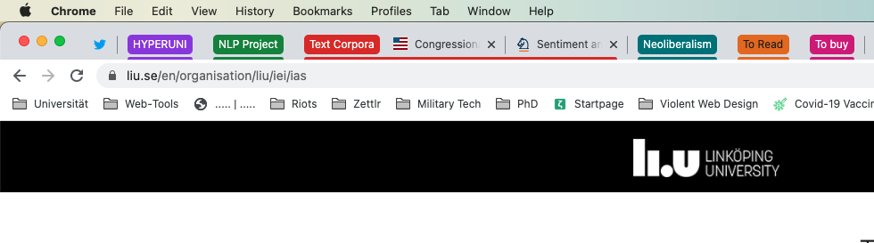 Once you click on a group’s label, the tabs become visible. I have not yet worked out a perfect scheme for my groups